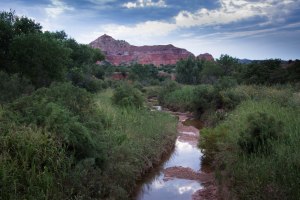 Evening shot of the river, I told you there was not much water.