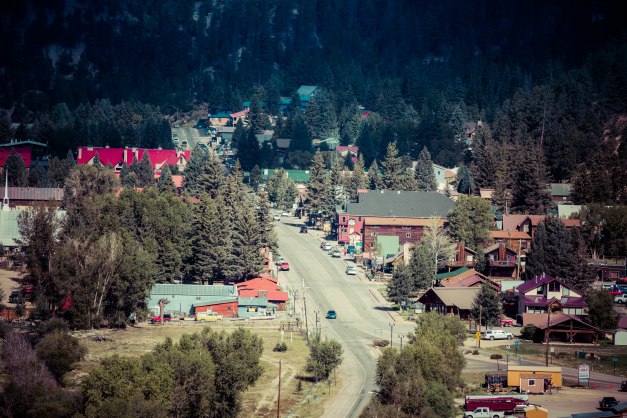Looking down on Red River Colorado